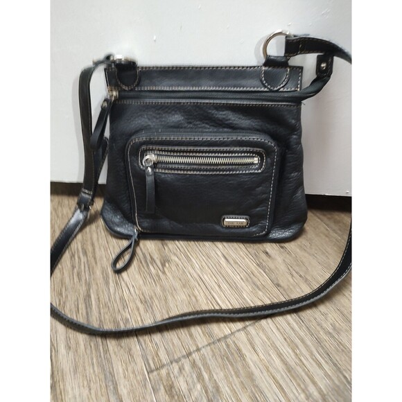 The Sak Pebbled Leather Purse Dark Brown Bag Cross Body Shoulderbag Hand… - Picture 13 of 14